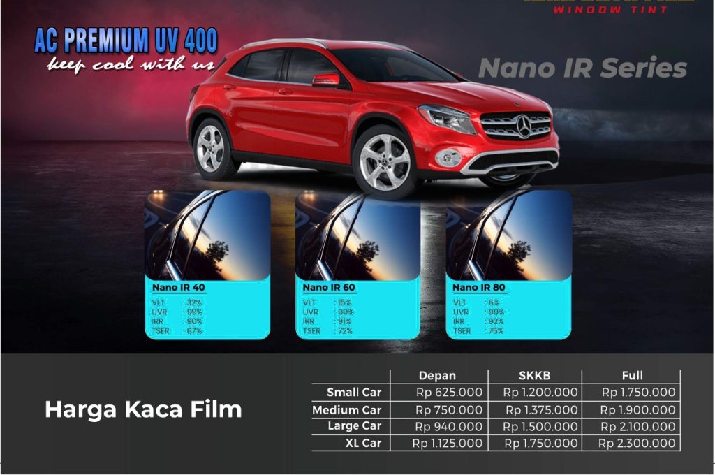 Daftar Harga - AC Premium UV 400 Window Film